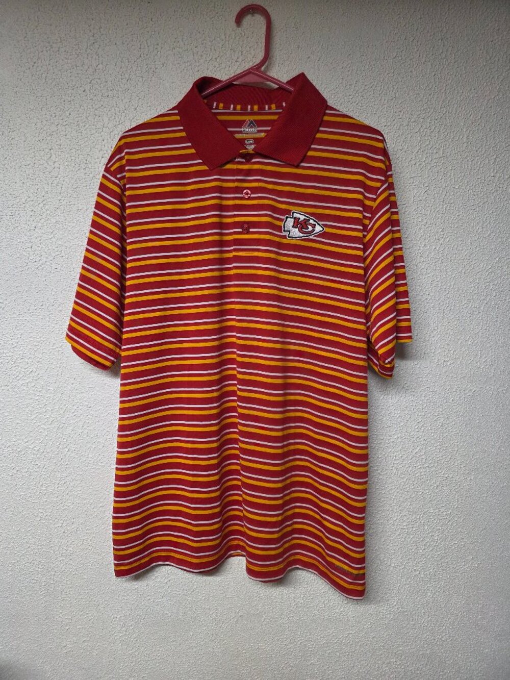 Mens Polo Majestic NFL Kansas City Chiefs Shirt - Size Large